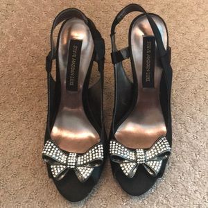 Steve Madden Rhinestone Bow Heels